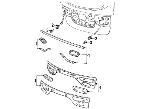 1999 Mercury Sable Rear Reflector Diagram