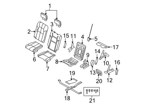2010 Ford Explorer Rear Bench Seat Diagram