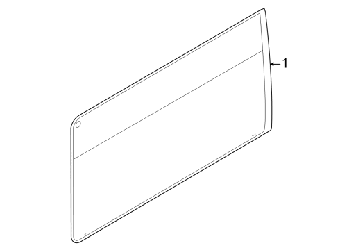 2023 Ford E-Transit Glass - Side Door Diagram 2 - Thumbnail