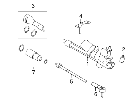 2005 Ford Escape Boot Diagram for 6M6Z-3332-A