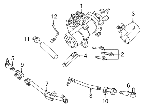 2008 Ford F-250 Super Duty Outer Tie Rod, Passenger Side Diagram for LC3Z-3A131-C