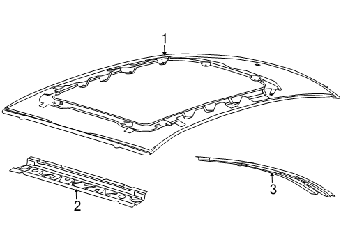 2014 Lincoln MKS Roof & Components Diagram 1 - Thumbnail