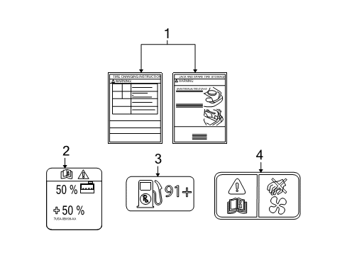 2006 Lincoln Zephyr Information Labels Diagram