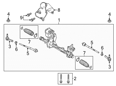2018 Ford Special Service Police Sedan Gear Assembly Mount Bolt Diagram for -W717867-S900