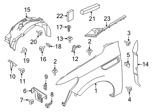 2021 Lincoln Navigator Fender & Components Diagram