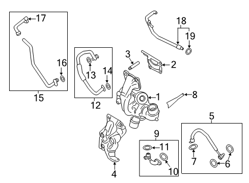 2017 Lincoln MKC Turbocharger, Engine Diagram 1 - Thumbnail