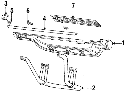 1993 Ford F-150 Exterior Trim - Cab Diagram