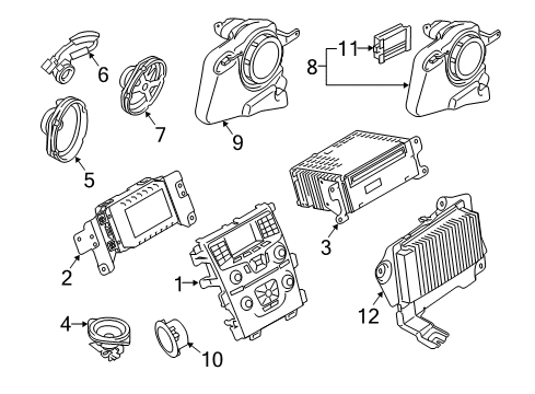 2015 Lincoln MKX Rear Driver Speaker Diagram for CT4Z-18808-A
