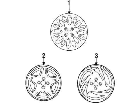 1999 Ford Escort Wheel, Steel Diagram for F8KZ1007AA