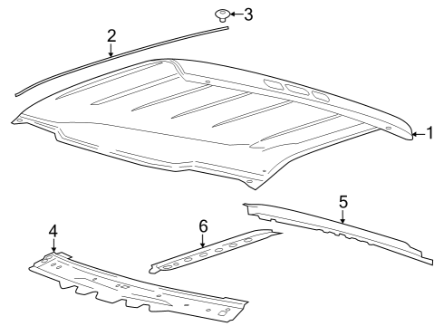 2023 Ford F-250 Super Duty Roof & Components Diagram 3 - Thumbnail