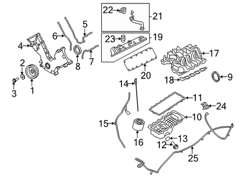 2016 Ford E-350 Super Duty Engine Parts & Mounts, Timing, Lubrication System Diagram 1 - Thumbnail