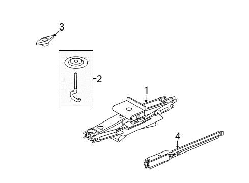 2006 Ford Crown Victoria Jack & Components Diagram