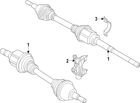 2021 Lincoln Nautilus Axle Shafts & Joints, Drive Axles Diagram