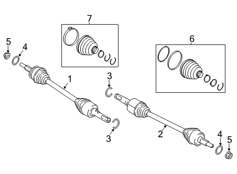2019 Ford Expedition Axle Shaft - Rear Diagram