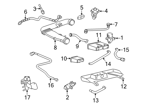 2003 Lincoln LS EGR Valve Diagram for 5W4Z-9D475-AA