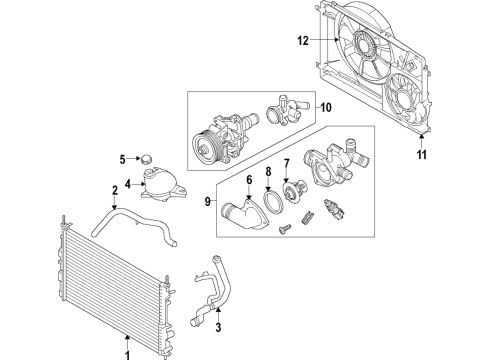 2018 Ford Transit-150 Fan Blade Diagram for CK4Z-8600-A