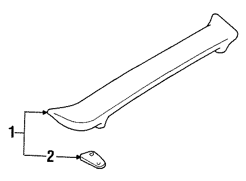 1996 Ford Probe Spoiler, Rear Diagram for F52Z6144210BBA