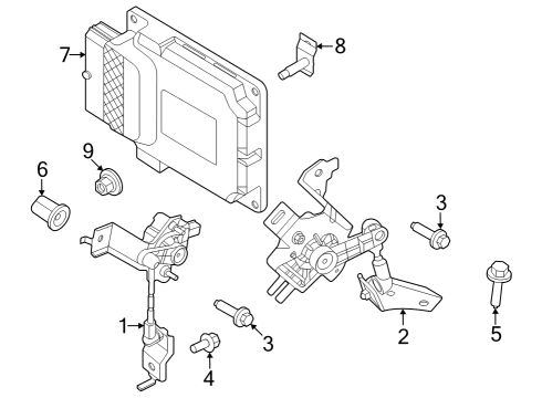 2024 Ford Mustang Height Sensor, Passenger Side Diagram for PR3Z-3C097-A