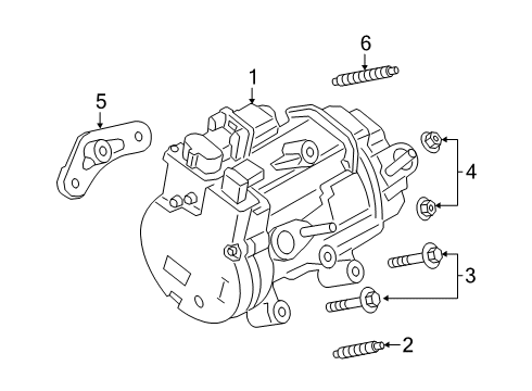 2020 Ford Escape A/C Compressor Diagram 3 - Thumbnail