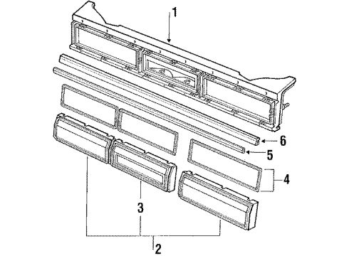 1985 Lincoln Continental Rear Reflector Diagram 1 - Thumbnail