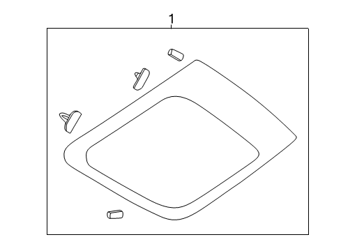 2018 Ford Police Interceptor Utility Quarter Panel - Glass & Hardware Diagram