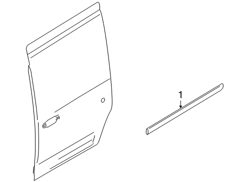 2012 Ford Transit Connect Exterior Trim - Side Loading Door Diagram