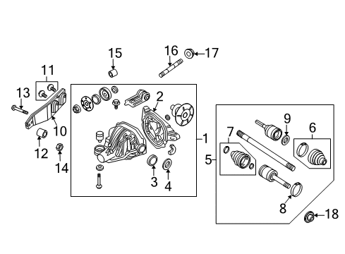 2009 Ford Expedition Carrier & Components - Rear Diagram
