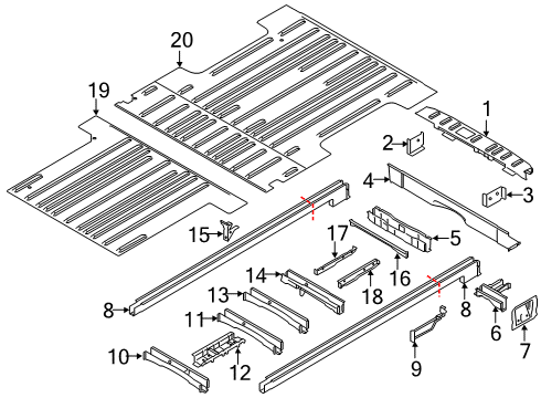 2021 Ford Transit-250 Rear Floor & Rails Diagram 4 - Thumbnail