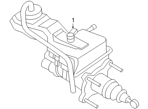 2006 Mercury Mariner Master Cylinder Diagram for 5M6Z-2140-B