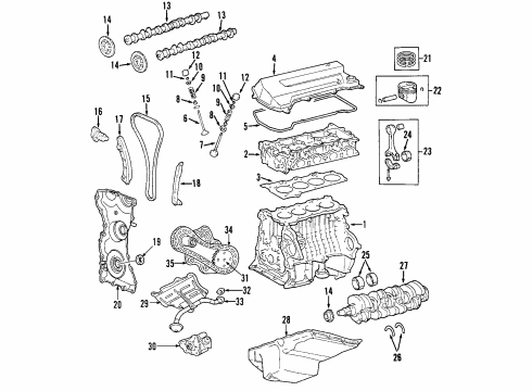 2006 Ford Focus Engine Parts & Mounts, Timing, Lubrication System Diagram 3 - Thumbnail