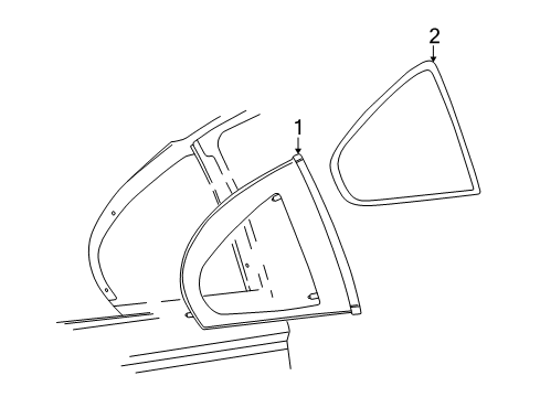 2000 Ford Mustang Weatherstrip, Rear Diagram for F4ZZ-6329904-A
