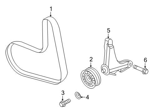 2015 Ford Fiesta Serpentine Belt Diagram for EV2Z-8620-A