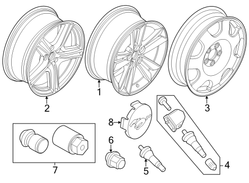 2024 Ford Mustang Wheels & Trim Diagram 2 - Thumbnail