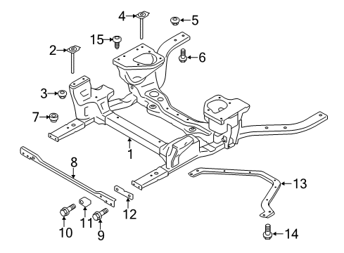 2022 Ford Mustang Radiator Support, Front Diagram for FR3Z-8125-A
