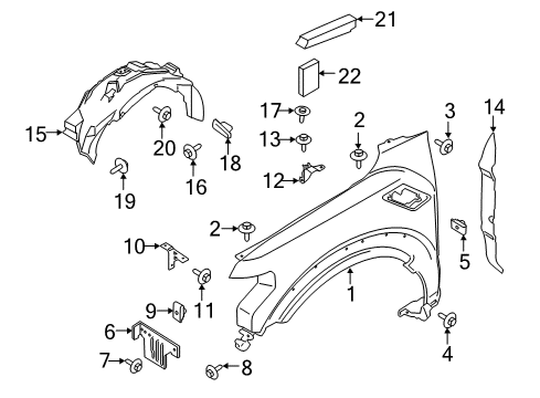 2019 Ford Expedition Fender & Components Diagram