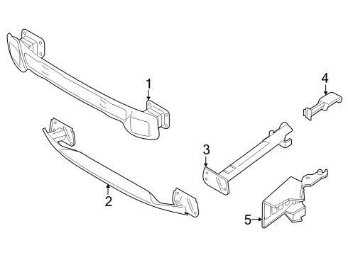 2023 Ford E-Transit Bumper & Components - Front Diagram 1 - Thumbnail