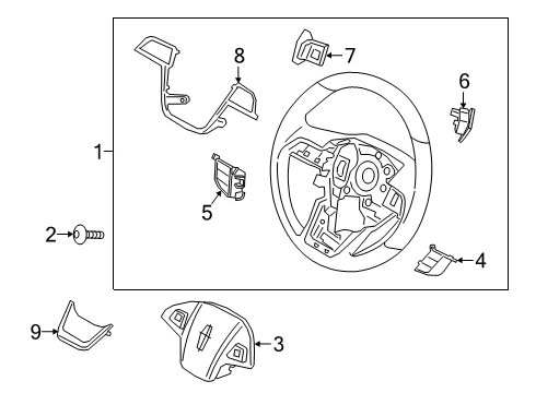 2021 Lincoln Nautilus Steering Wheel Diagram for KA1Z-3600-BQ