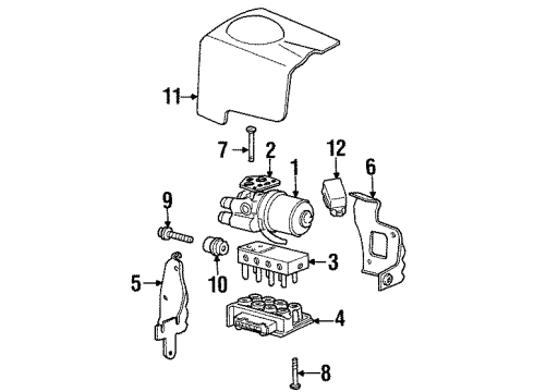 1995 Lincoln Continental Sensor Ring Diagram for F8DZ-2C182-AA