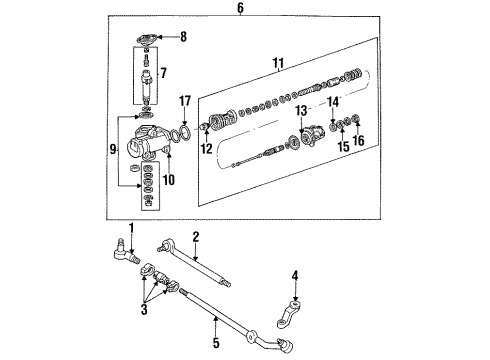 1992 Ford F-350 Tie Rod End, Outer Driver Side Diagram for FOTZ-3A131-B