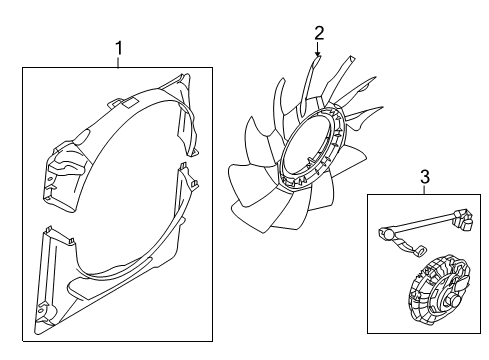 2008 Ford Explorer Sport Trac Cooling System, Radiator, Water Pump, Cooling Fan Diagram 1 - Thumbnail