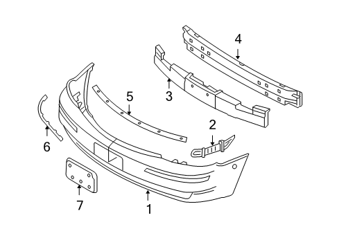 2005 Ford Five Hundred Bumper Cover, Front Diagram for 5G1Z-17D957-AAC