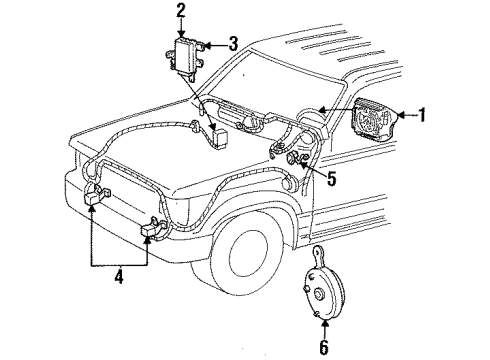 1995 Ford Ranger Inflator Module Diagram for F57Z-10043B13-A