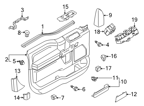 2018 Ford F-250 Super Duty Memory Module, Front Diagram for DS7Z-14C708-C