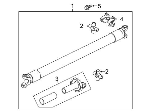 2008 Ford F-150 Drive Shaft - Rear Diagram