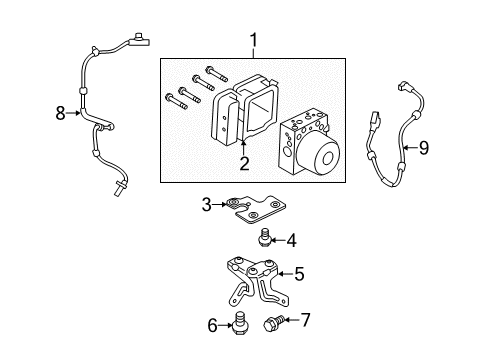 2019 Ford Fiesta ABS Components Diagram
