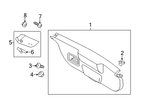 2019 Ford Fiesta Interior Trim - Lift Gate Diagram