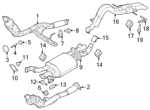 2022 Ford Bronco Exhaust Components Diagram 3 - Thumbnail