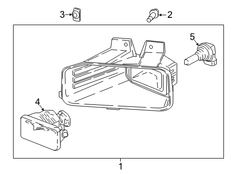 2020 Ford F-150 Fog Lamp Assembly, Front Passenger Side Diagram for LL3Z-15200-A