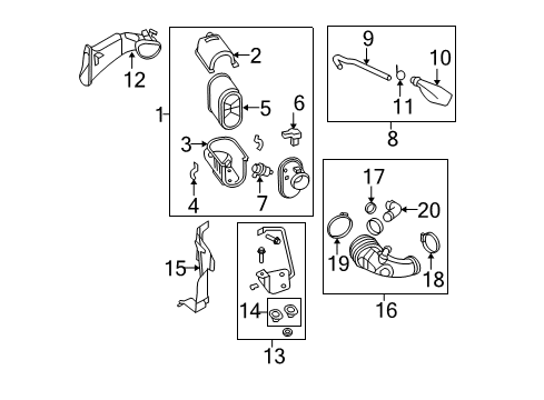 2008 Ford F-350 Super Duty Lower Cover Diagram for 8C3Z-9A600-C