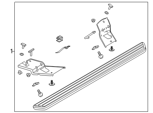 2019 Ford Police Interceptor Utility Running Board Diagram 1 - Thumbnail